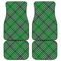 Irish Plaid Pattern Print Front and Back Car Floor Mats
