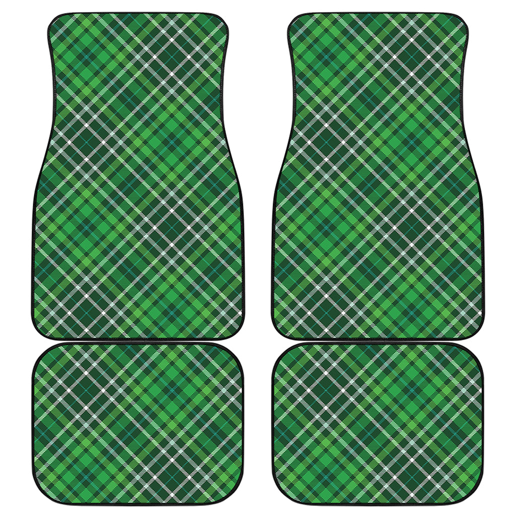 Irish Plaid Pattern Print Front and Back Car Floor Mats