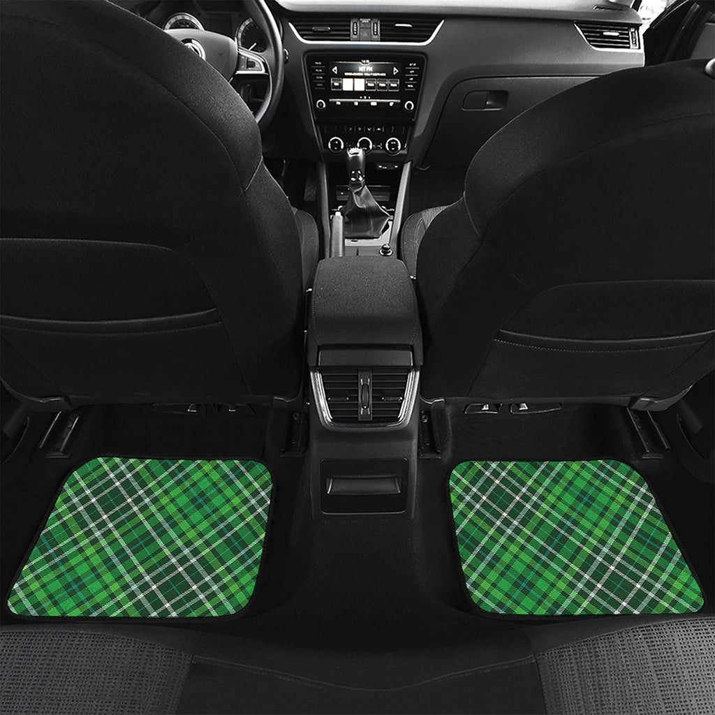 Irish Plaid Pattern Print Front and Back Car Floor Mats
