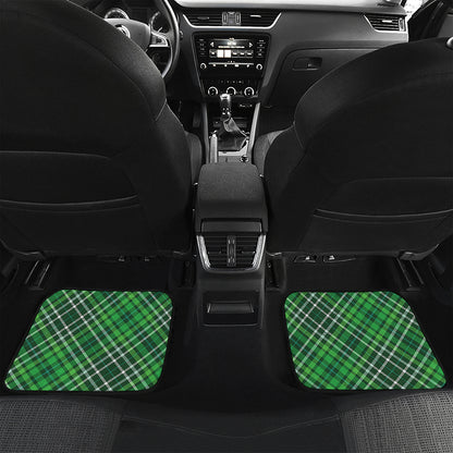 Irish Plaid Pattern Print Front and Back Car Floor Mats