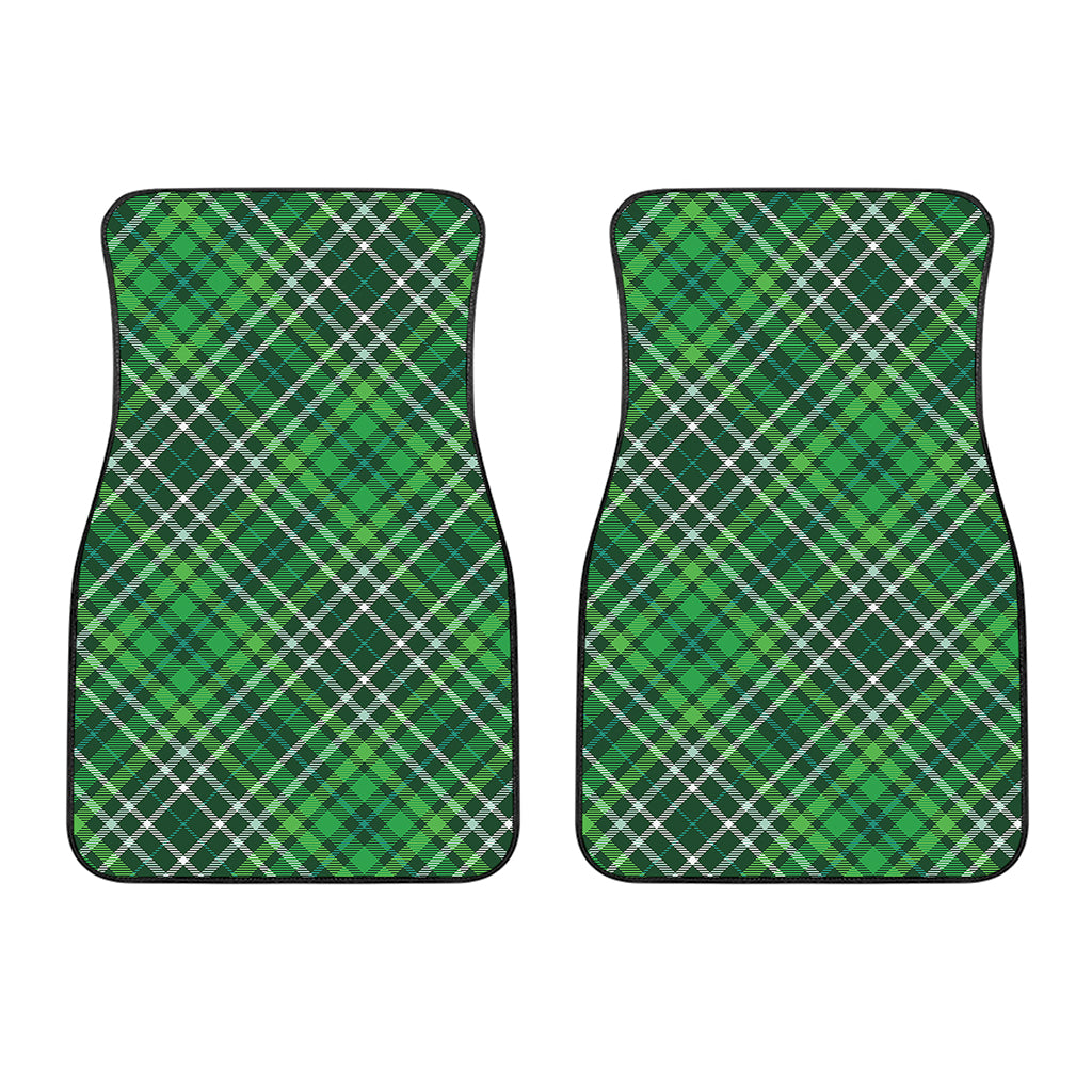 Irish Plaid Pattern Print Front Car Floor Mats
