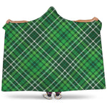 Irish Plaid Pattern Print Hooded Blanket