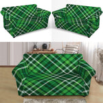 Irish Plaid Pattern Print Loveseat Slipcover