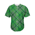 Irish Plaid Pattern Print Men's Baseball Jersey