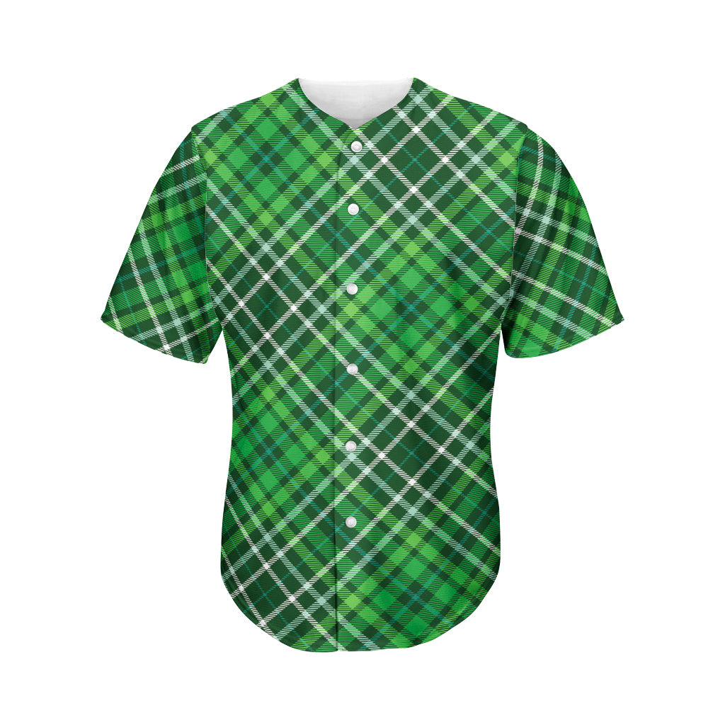 Irish Plaid Pattern Print Men's Baseball Jersey