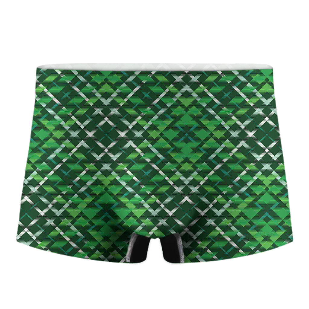 Irish Plaid Pattern Print Men's Boxer Briefs