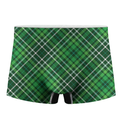 Irish Plaid Pattern Print Men's Boxer Briefs