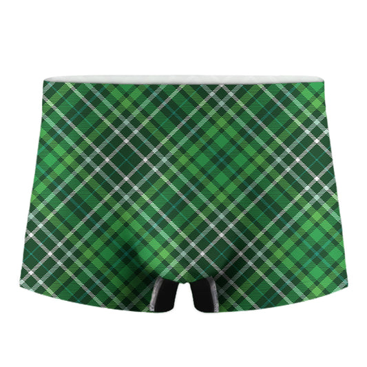 Irish Plaid Pattern Print Men's Boxer Briefs