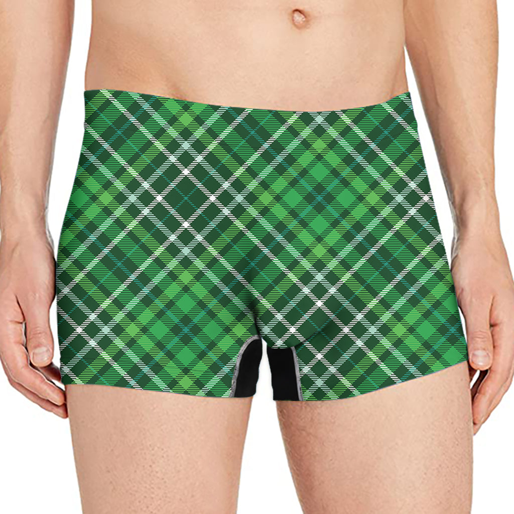 Irish Plaid Pattern Print Men's Boxer Briefs