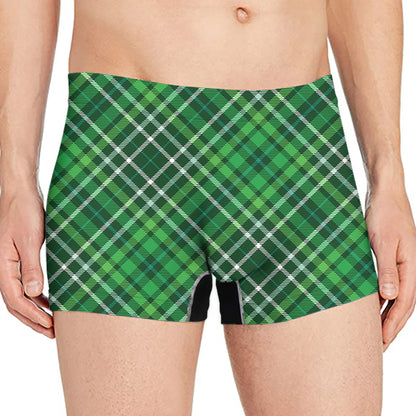 Irish Plaid Pattern Print Men's Boxer Briefs