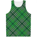 Irish Plaid Pattern Print Men's Tank Top