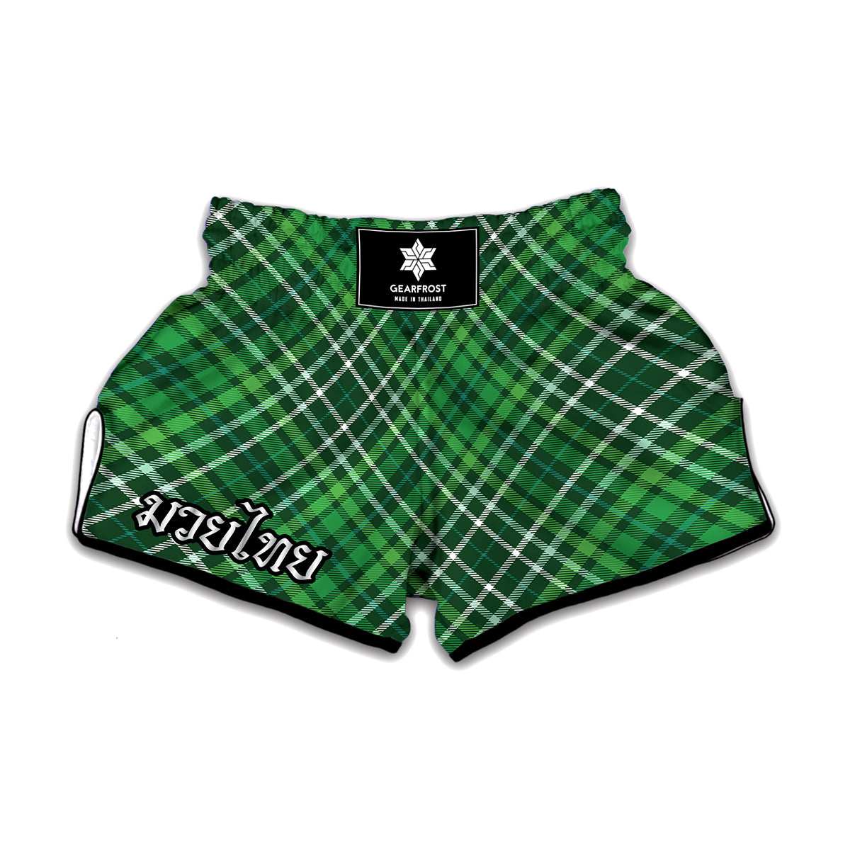 Irish Plaid Pattern Print Muay Thai Boxing Shorts