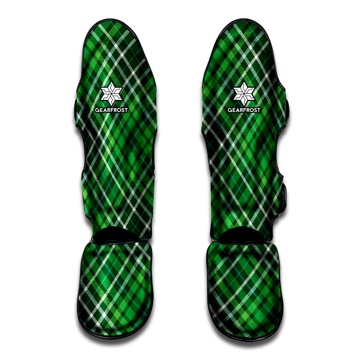 Irish Plaid Pattern Print Muay Thai Shin Guard