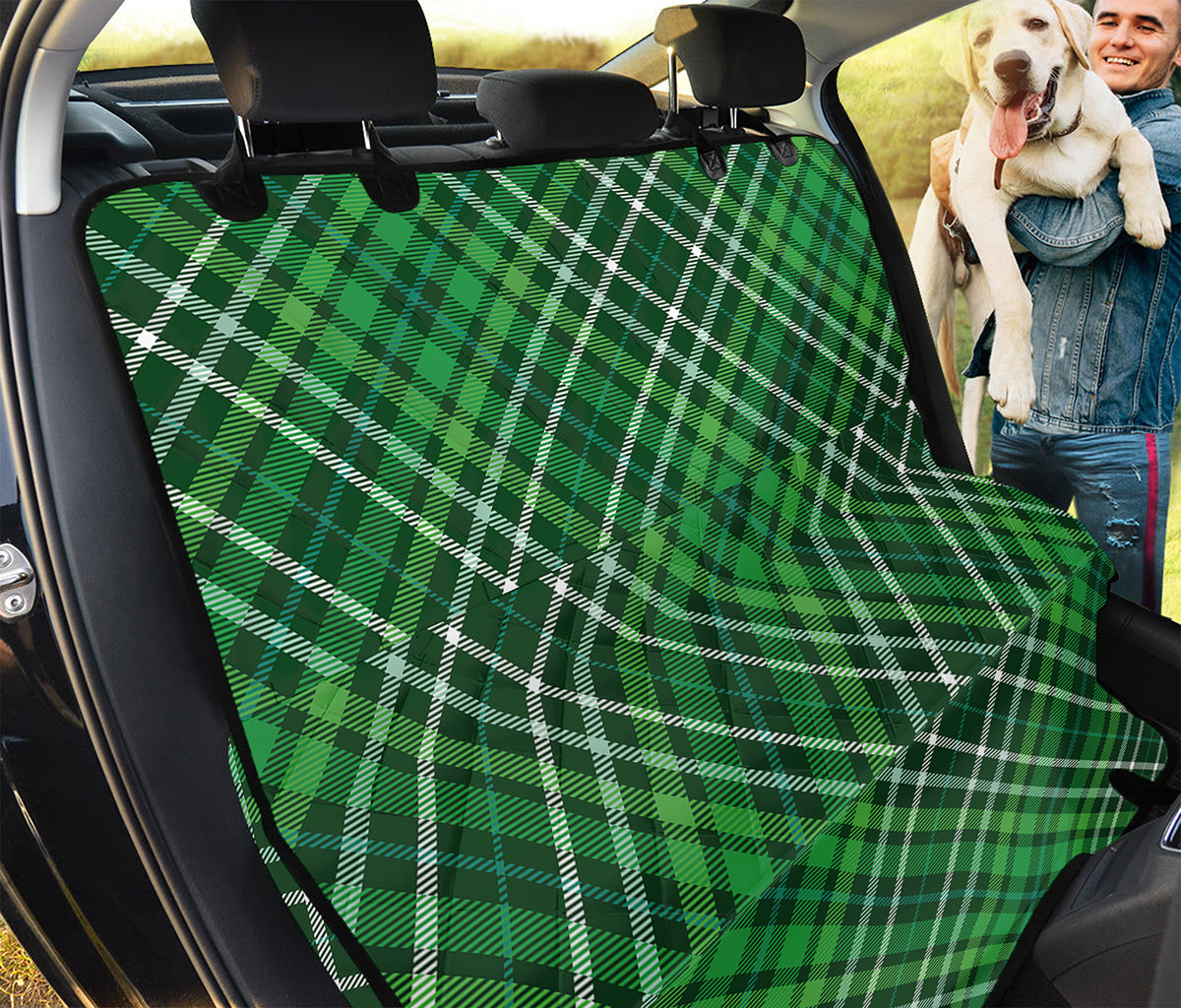 Irish Plaid Pattern Print Pet Car Back Seat Cover