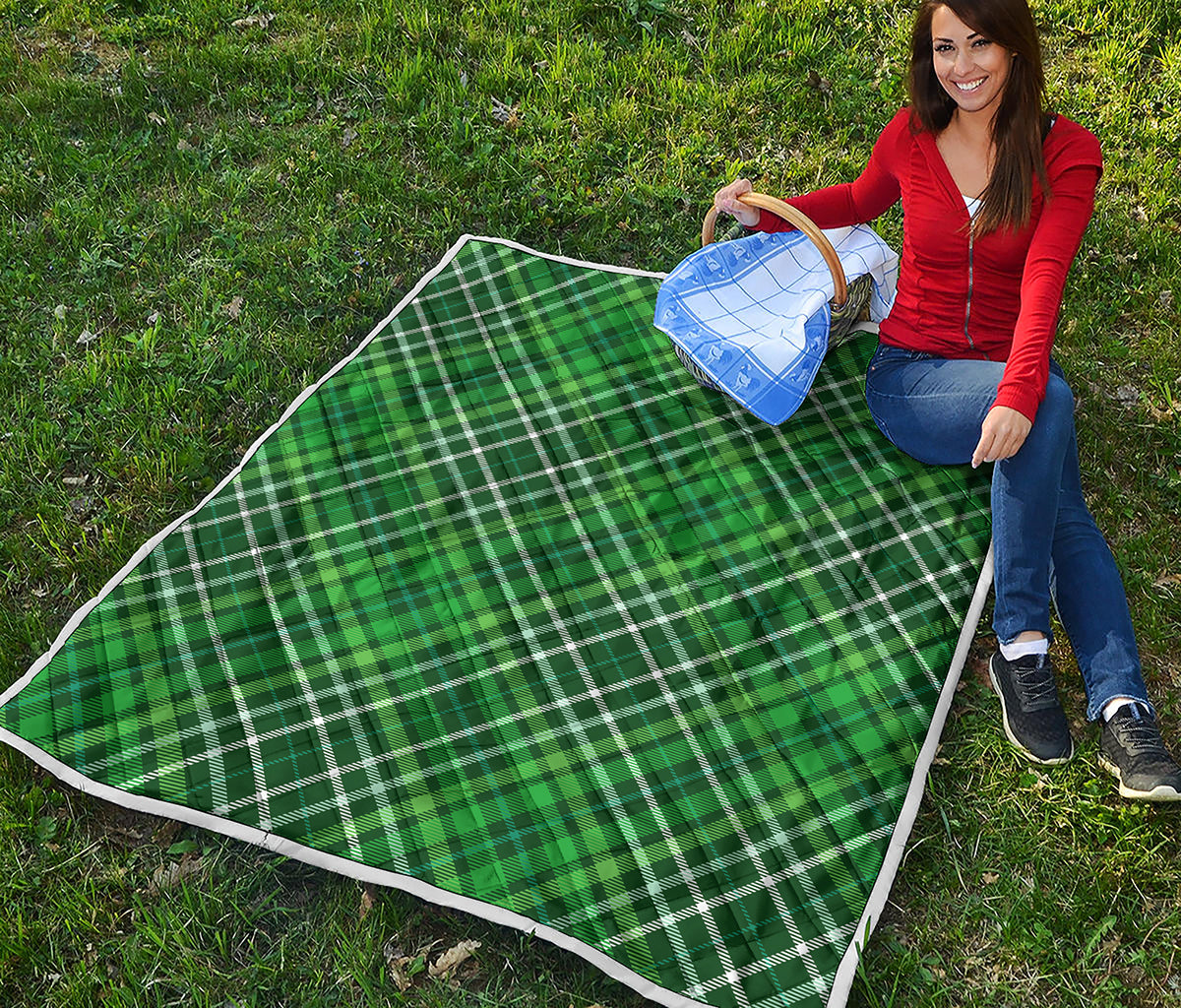 Irish Plaid Pattern Print Quilt
