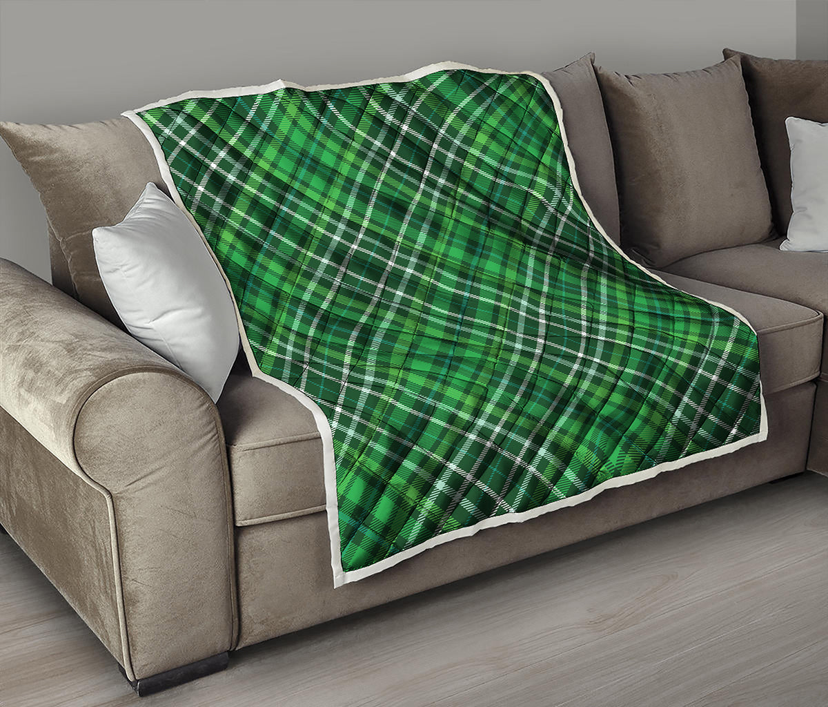 Irish Plaid Pattern Print Quilt