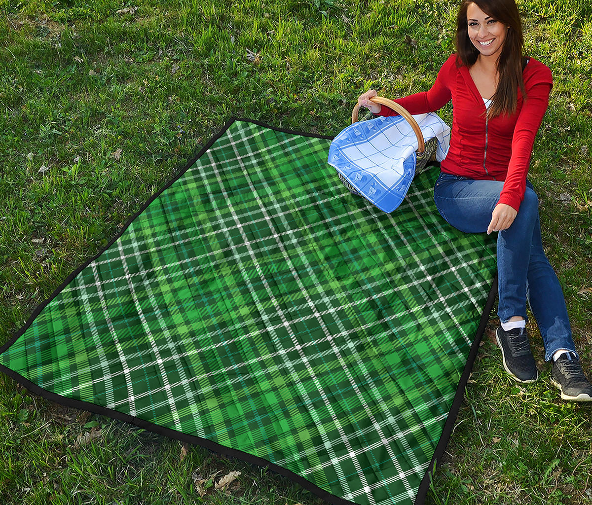 Irish Plaid Pattern Print Quilt