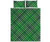 Irish Plaid Pattern Print Quilt Bed Set