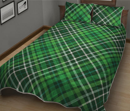 Irish Plaid Pattern Print Quilt Bed Set