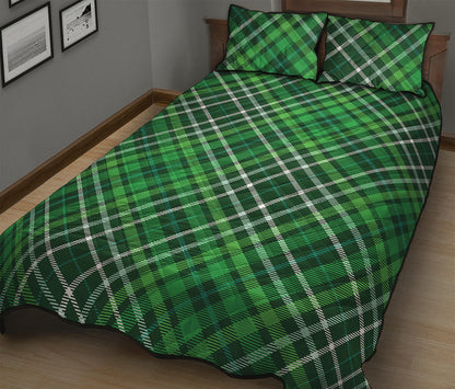 Irish Plaid Pattern Print Quilt Bed Set