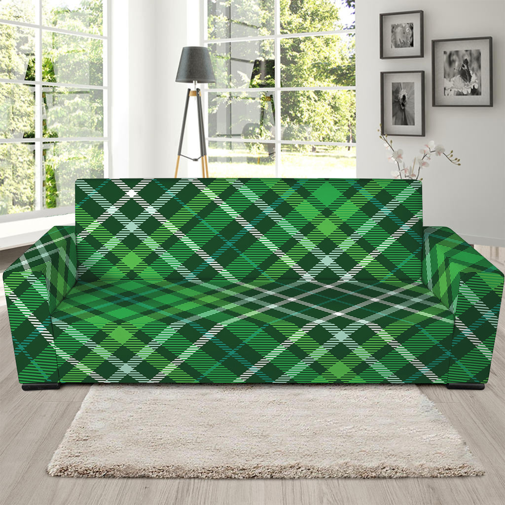 Irish Plaid Pattern Print Sofa Slipcover