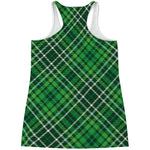 Irish Plaid Pattern Print Women's Racerback Tank Top