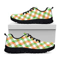 Irish Plaid Saint Patrick's Day Print Black Running Shoes