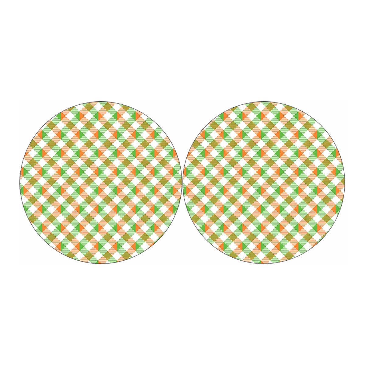 Irish Plaid Saint Patrick's Day Print Car Coasters