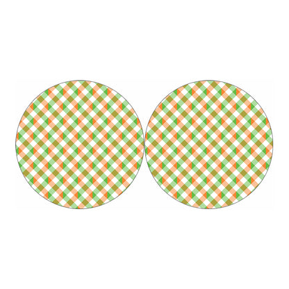 Irish Plaid Saint Patrick's Day Print Car Coasters