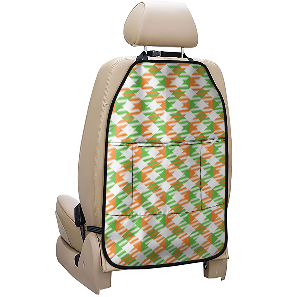 Irish Plaid Saint Patrick's Day Print Car Seat Organizers