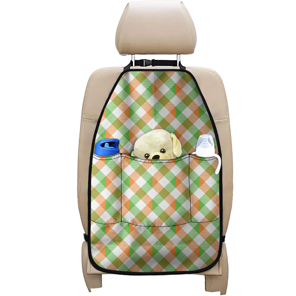 Irish Plaid Saint Patrick's Day Print Car Seat Organizers