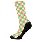 Irish Plaid Saint Patrick's Day Print Crew Socks