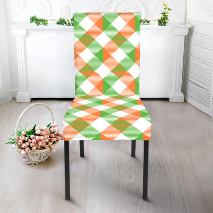 Irish Plaid Saint Patrick's Day Print Dining Chair Slipcover
