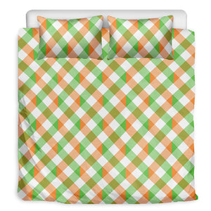 Irish Plaid Saint Patrick's Day Print Duvet Cover Bedding Set