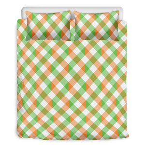 Irish Plaid Saint Patrick's Day Print Duvet Cover Bedding Set