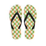 Irish Plaid Saint Patrick's Day Print Flip Flops