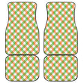 Irish Plaid Saint Patrick's Day Print Front and Back Car Floor Mats