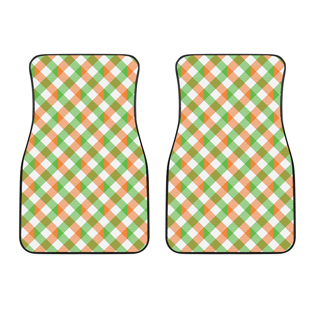 Irish Plaid Saint Patrick's Day Print Front Car Floor Mats