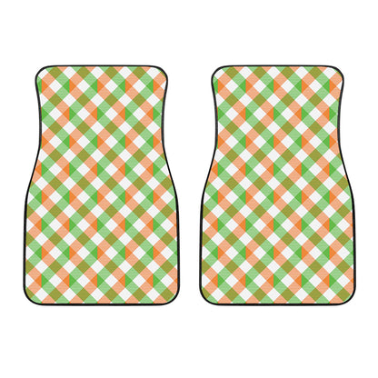 Irish Plaid Saint Patrick's Day Print Front Car Floor Mats