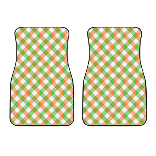 Irish Plaid Saint Patrick's Day Print Front Car Floor Mats