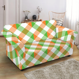 Irish Plaid Saint Patrick's Day Print Loveseat Slipcover