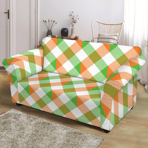 Irish Plaid Saint Patrick's Day Print Loveseat Slipcover