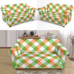 Irish Plaid Saint Patrick's Day Print Loveseat Slipcover