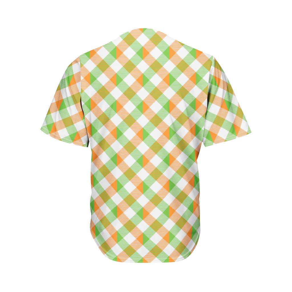 Irish Plaid Saint Patrick's Day Print Men's Baseball Jersey
