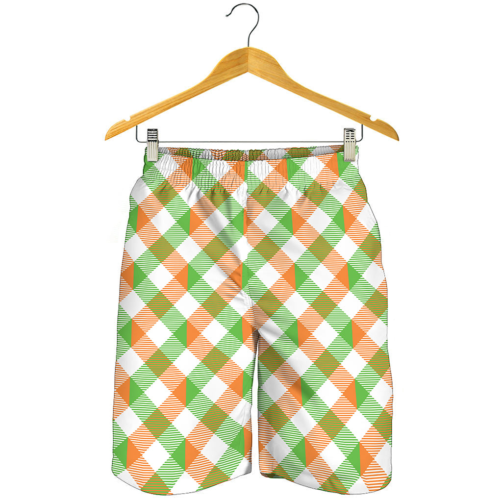 Irish Plaid Saint Patrick's Day Print Men's Shorts