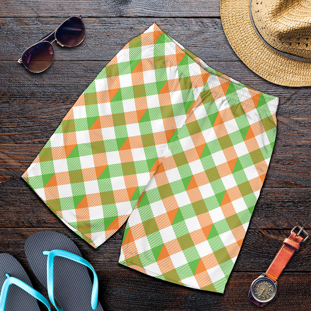 Irish Plaid Saint Patrick's Day Print Men's Shorts
