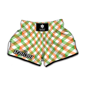 Irish Plaid Saint Patrick's Day Print Muay Thai Boxing Shorts