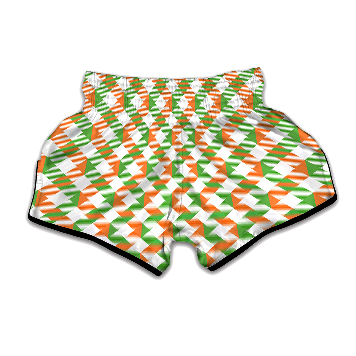 Irish Plaid Saint Patrick's Day Print Muay Thai Boxing Shorts