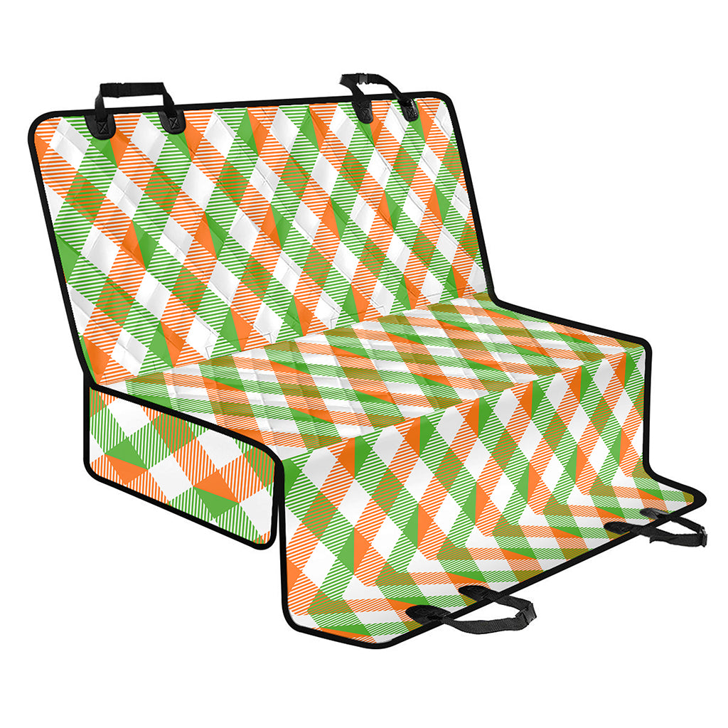 Irish Plaid Saint Patrick's Day Print Pet Car Back Seat Cover