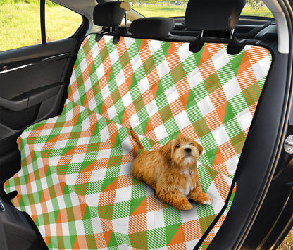 Irish Plaid Saint Patrick's Day Print Pet Car Back Seat Cover